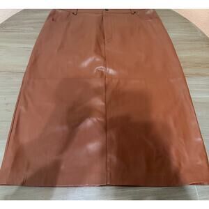 Women's XL Saks Fifth Avenue Faux Leather Skirt